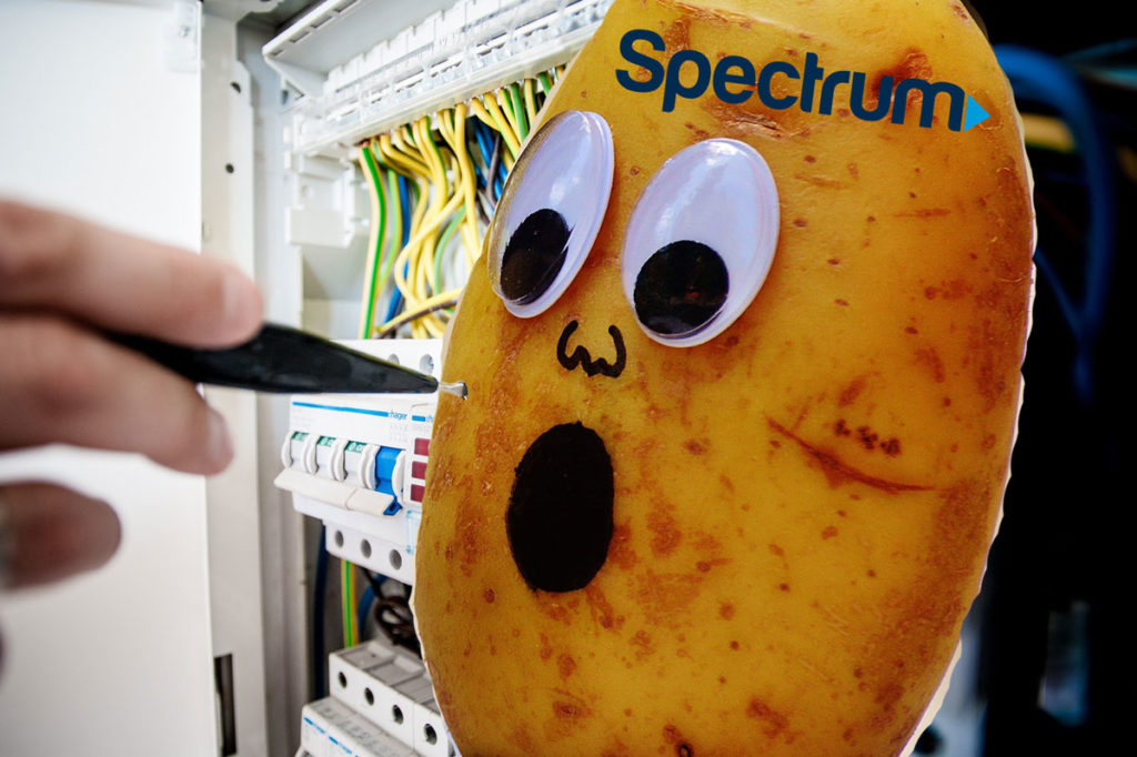 Spectrum Internet Network Discovered to be Potato in child's room