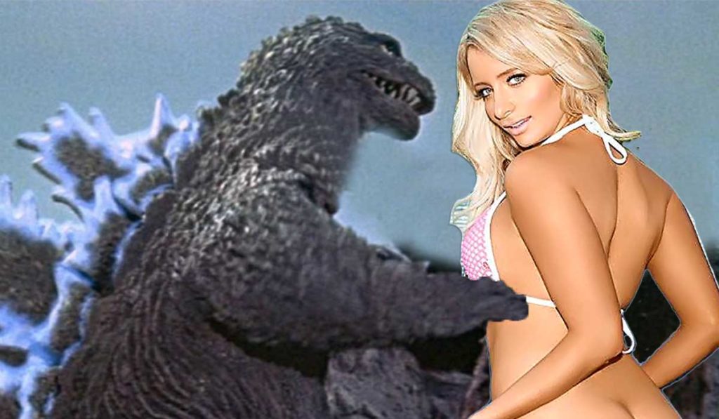 60 Foot Stripper fights Godzilla
