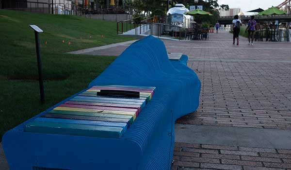 Musical Riverwalk Bench