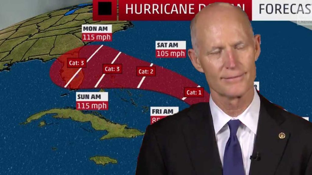 Rick Scott prays for hurricane to drown all the poor people in Florida