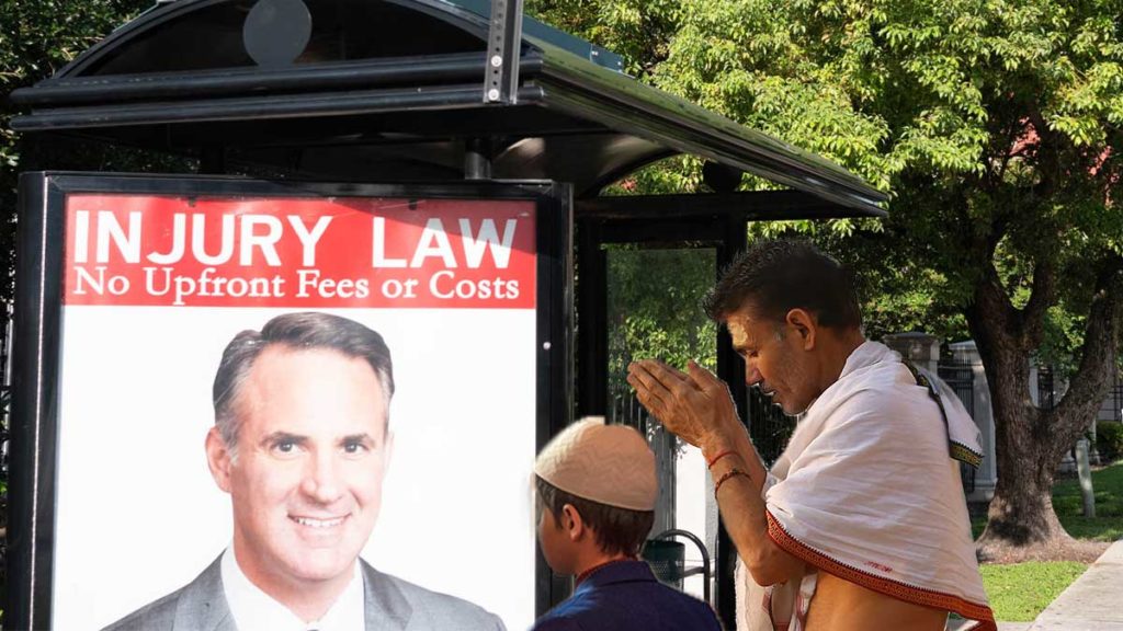 Religious Cult begins worshipping some lawyers ads
