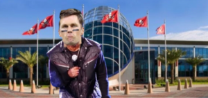 Tom Brady outside One Buc Place