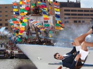 Yacht snob falls overboard, delighting Gasparilla crowd